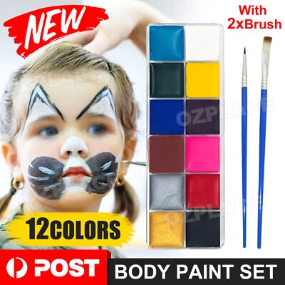 Professional Face Paint Kit Face Painting Kits for kids Helloween Party Stencils - image 1 of 4