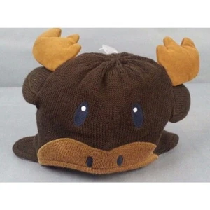 NWT GYMBOREE HOLIDAY SHOP Moose REINDEER Fleece Beanie Hat Size 6-12 months - Picture 1 of 6