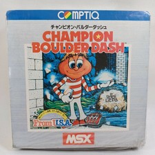 NEW MSX COMPTIQ CHAMPION BOULDER DASH Computer Game ROM FIRST STAR SOFTWARE 1985