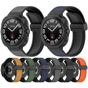 Correa híbrida de cuero de silicona a prueba de sudor para Samsung Galaxy Watch 7 Ultra Band - Imagen 1 de 63