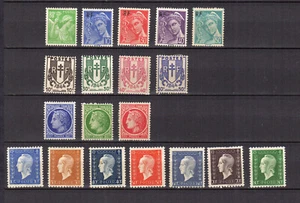 France 1944 Série d'Alger Coq et Marianne 10 timbres MH /TE4769 - Imagen 1 de 1
