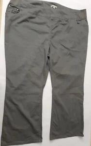 Woman Within Pants Green Sz 32 Woman 5 Pocket Stretch Waist - Picture 1 of 5