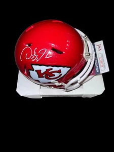 DERRICK JOHNSON SIGNED KANSAS CITY CHIEFS NFL SPEED MINI HELMET JSA PRO BOWL - Picture 1 of 2