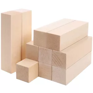 10Pcs Basswood Carving Block Natural Soft Wood Carving Block Portable 4x1x1Inch - Picture 1 of 12