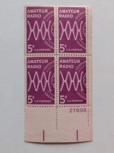 5¢ Amateur Radio Plate Block - Picture 1 of 2