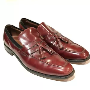 Allen Edmonds Mocasines Para Hombres Biscayne 12 A Borgoña Cuero Borla Zapatos De Colección - Imagen 1 de 12