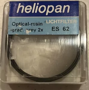 Heliopan Filter ES62 optical -resin grad. grey 2x Filter Germany New Sealed - Picture 1 of 2