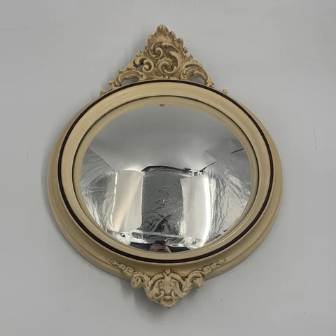 Antique Wood Convex Wall Mirror Cover
