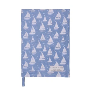 Küchentuch Maritim Segelboote Farbe Hellblau Weiß Baumwolle 70 x 50 cm - Bild 1 von 1