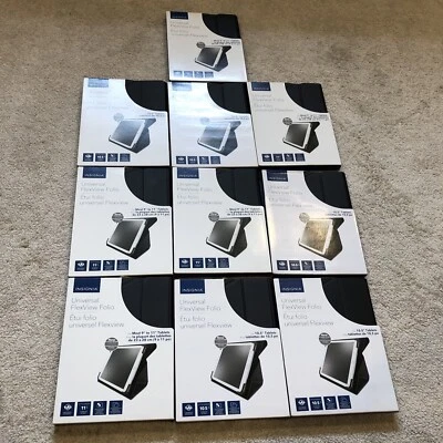 Lot 10X Insignia Universal Folio Cover Case - 9'' 10'' 11'' Tablet iPad Samsung - Image 1 of 4