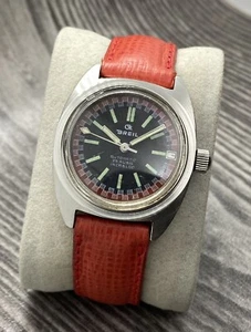 Breil Okay Ok Automatic 25 Rubis 20 ATM Men 200M Vintage Skin Diver Watch 34mm - Picture 1 of 11