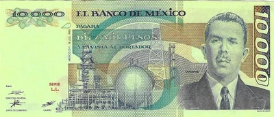 Mexico: 10,000 Pesos Cardenas Jul 19, 1985 El Banco de Mexico. - Image 1 of 2