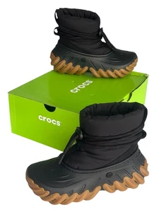 Women’s Crocs Echo Boots Black Gum Insulated Sole Waterproof All Weather U.K. 6 - Picture 1 of 24