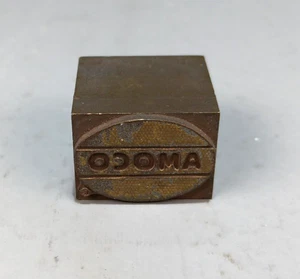 Vintage Advertising Brass Printing Block "AMOCO" 1.0" x 0.75" - Picture 1 of 1