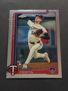 DAVID FESTA RC 2025 Topps Chrome Base Rookie Card #156 Minnesota Twins Rookie - Picture 1 of 2