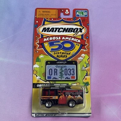 Matchbox Across America 50th Birthday Oregon DENNIS SABRE FIRE TRUCK 2001 - Image 1 of 4