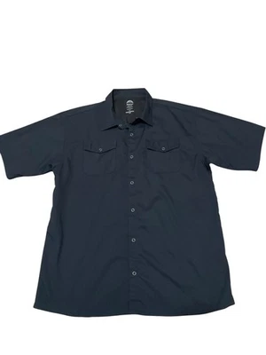 Zoic Shirt Black Snap Up Vented Short Sleeve Cycling Shirt Men's Sz XL - Image 1 of 4