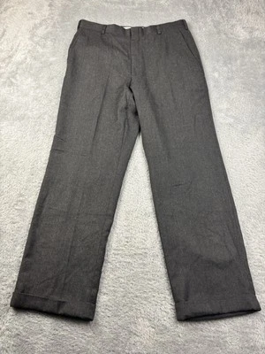 Hart Schaffner & Marx Pants Men’s Size 36 Gray Pure Virgin Wool Dress - Image 1 of 4