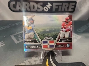 EL.21 Elly De La Cruz Junior Caminero 2024 Bowman Chrome International Impact - Picture 1 of 2