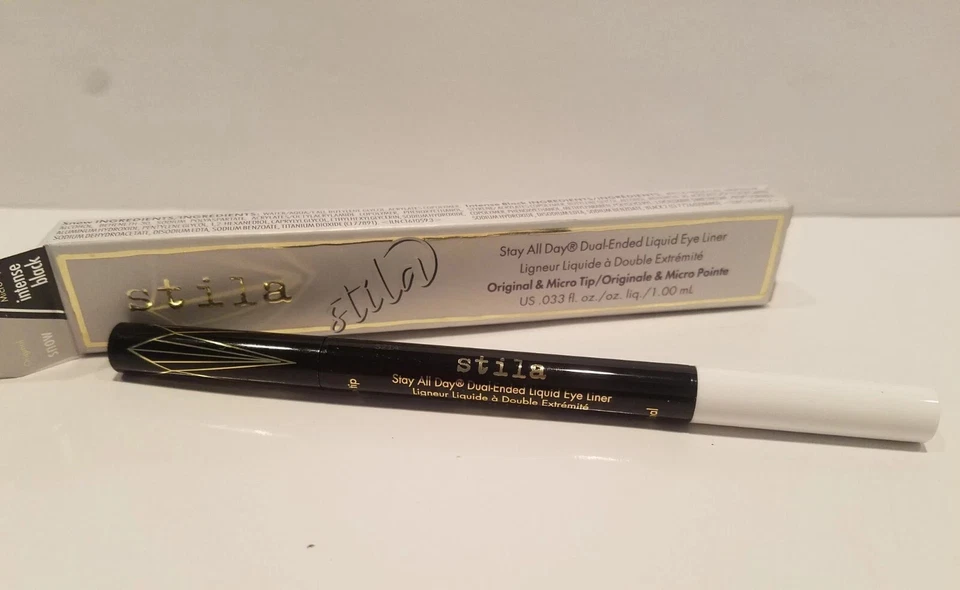 Stila Stay All Day Dual Ended Liquid Eye Liner ~ Snow / Intense Black ~ NIB - Image 1 of 1