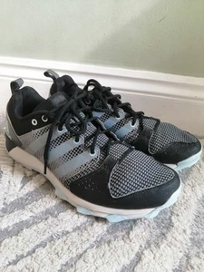 Adidas Galaxy Trail Schwarz Blau Running Gym Sneaker Gr. UK 7,5 Schnürschuhe  - Bild 1 von 12