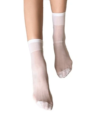 Women's Mesh Sheer Ankle High Socks Transparent Trouser Socks for Dress - Image 1 of 4