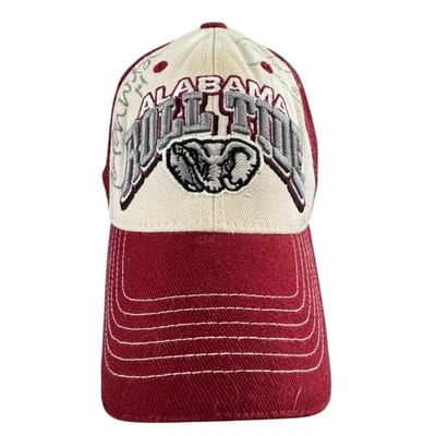 Boné de beisebol Alabama Crimson Tide Roll Tide bordado ajustável autografado - Imagem 1 de 4