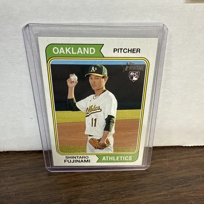 2023 Topps Heritage SHINTARO FUJINAMI #57 Rookie Short Print Variation RC A's - Image 1 of 3