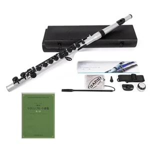 Nuvo Strumento a fiato in plastica, flauto studente chiave C 2.0, argento/nero, include Ea - Foto 1 di 7