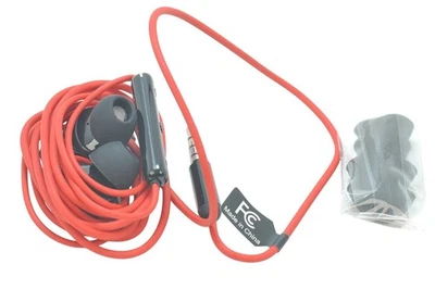 3.5mm Original In-Ear Headphones Mic For BlackBerry KEY2 Red Limited Edition - Image 1 of 4