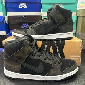Size 10.5 - Nike Sb Dunk High Pro Iguana Camo - 305050-205 - Picture 1 of 7