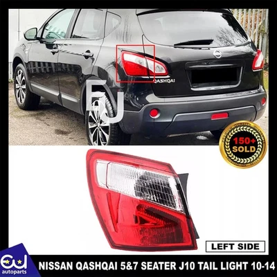 Left Rear Outer Tail Light Lamp For Nissan Qashqai 5&7 Seater J10 10-14 N/S - Image 1 of 4