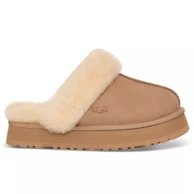 Zapatos para mujer UGG DISQUETTE plataforma piel de oveja zapatillas 1122550-CHE/GOO/SAN Foto 1 de 4