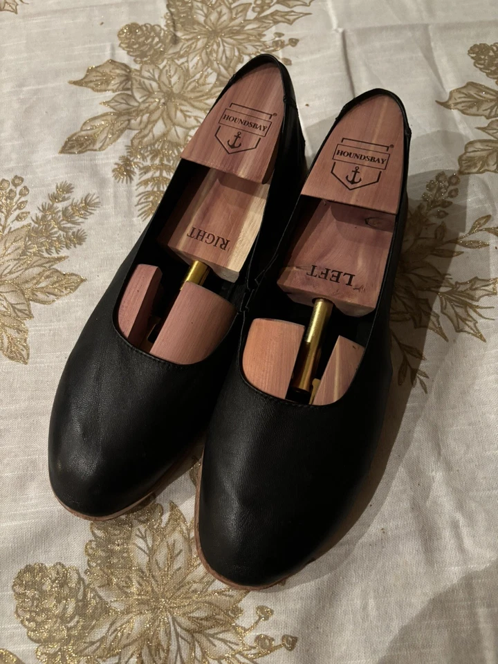 JEFFERY CAMPBELL Black Glove Leather “Jordan” Ballet Flats Size 8.5 - Изображение 1 из 4