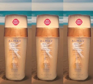 3 Almay HEALTHY GLOW Makeup& Gradual Self Tan LIGHT #100 SPF 20 - 1oz (601) - Picture 1 of 2