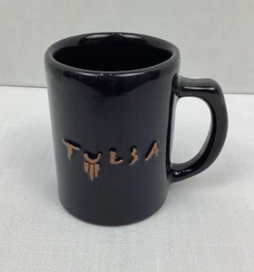 Frankoma Pottery TULSA Black Coffee Tea Mug Cup - Picture 1 of 9