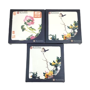 Taiwan National Palace Museum Floral & Birds Decorated Tiles for Display - New - Picture 1 of 4
