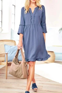 Vestido Heine Verano Vestido Azul Paloma Azul Tortuga 40 42 44 - Imagen 1 de 5