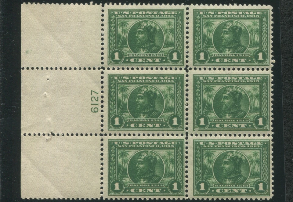 1913 US Stamp #397 1c Mint Never Hinged Plate Block of 6 Catalogue Value $450 - Image 1 of 1