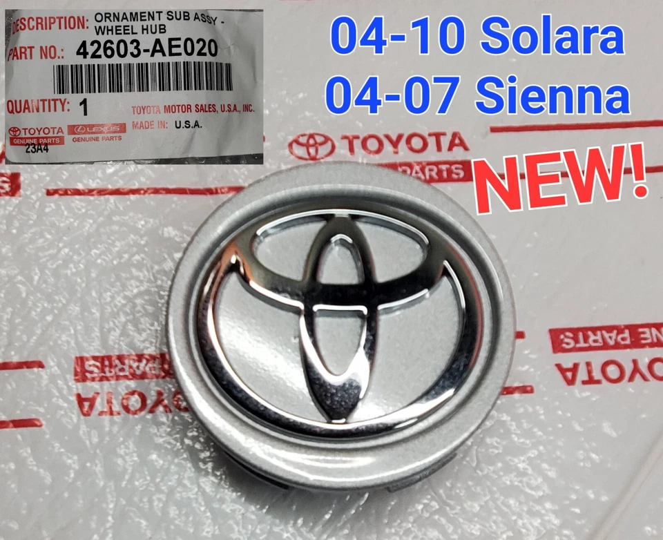 04 05 06 07 08 09 10 TOYOTA Camry SOLARA SIENNA (04-07) Center Cap 42603-AE020 - Image 1 of 4