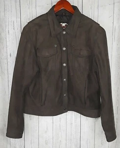 Lederjacke Damen Harley Davidson Braun Slim Fit XL - Bild 1 von 10