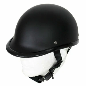Novelty Flat Black Eagle Motorcycle Half Helmet Cruiser Biker S,M,L,XL,XXL,2XL - Picture 1 of 3