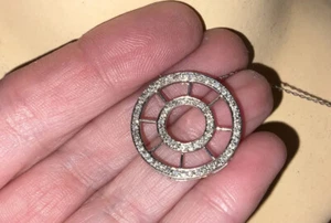 Neu 14K echter Diamant Designer Anhänger Halskette Weißgold 1 Karat - Bild 1 von 6