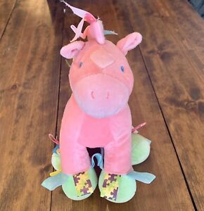 Mary Meyers Taggies Pink Stuffed Unicorn Baby Soft Toy Lovey Stuffed Animal