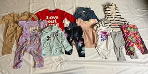 Lot 13 Piece Baby Girls Clothing 6-12 Months Gap Adidas Tahari Old Navy - Picture 1 of 12