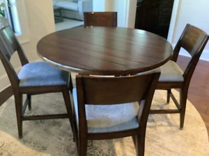 Woodbridge Furniture Dining 46” Round Counter Height table and Chairs - Picture 1 of 7