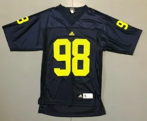 Maglietta da calcio Michigan Wolverines Adidas Throw Back da uomo taglia small nuova con etichette - Foto 1 di 4