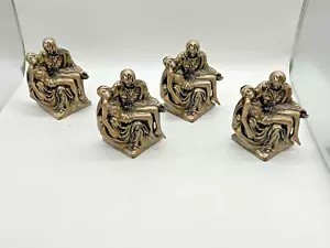 SET OF 4 New Point Products IA02 Pieta Casket Corners Funeral Ampglo Duro Gold - Picture 1 of 9