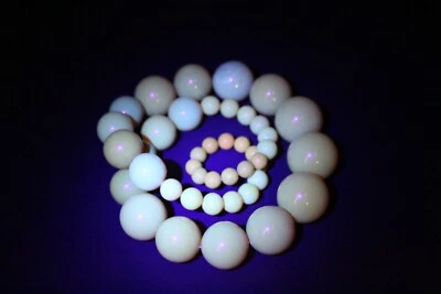 Baltic AMBER NECKLACE GIFT Round Beads Amber Yellow Mat Butter Milky - Image 1 of 4