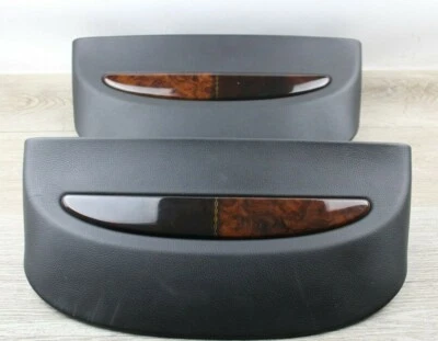 02-08 BMW E65 E66 760LI 750I 745I FRONT SEAT REAR UPPER WOOD GAIN COVERS PANELS - Image 1 of 4